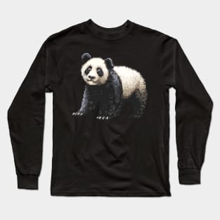 Panda in Pixel Form Long Sleeve T-Shirt